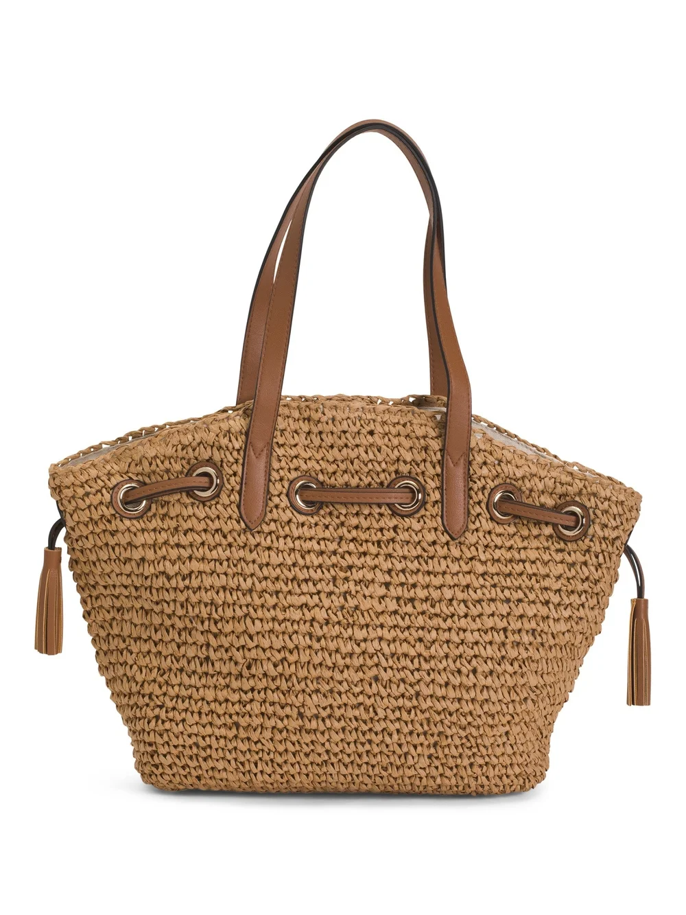 Straw Studios Woven Straw Tote Handbag